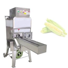 Trilladora de maíz automática, cinta transportadora, maíz fresco, ceroso, congelado, trilladora comercial, equipo de pelado de maíz fresco
