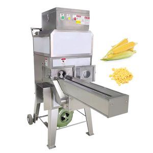 Trilladora de maíz automática, cinta transportadora, maíz fresco, ceroso, congelado, trilladora comercial, equipo de trilladora de maíz fresco