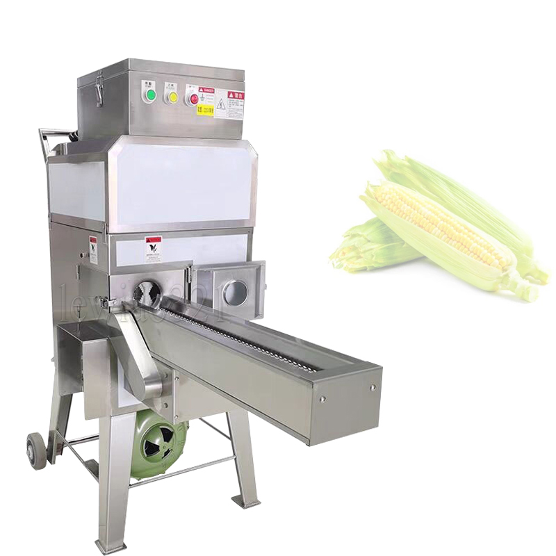 Автоматическая молотилка для кукурузы, конвейерная лента, свежая сладкая восковая замороженная кукуруза, коммерческая молотилка, оборудование для очистки свежей кукурузы