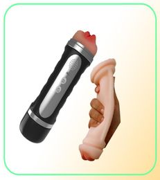 Compteur automatique Mâle masturbator homme suce vibrant pour les hommes Glans Exerciser Masturbate Cup Sex Machine Toy4243427