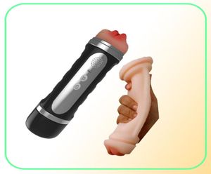 Compteur automatique Mâle Masturbator Man Sucking vibrant pour les hommes Glans Exerciser Masturbate Cup Sex Machine Toy1407038