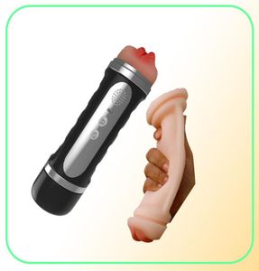 Conteo automático Masturbator Man Chupar vibración para hombres Glanes Ejecutores Masturbado Copa Sex Machine Toy6145168