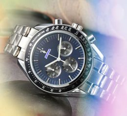 Automatische datum mannen stopwatch horloges luxe heren Japan Quartz Movement Clock Racing populaire president volledige functionele timing Lumious Watch Montre de Luxe Gifts
