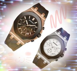 Date automatique hommes montres 42mm luxe mode hommes ceinture en caoutchouc mouvement à Quartz horloge or argent loisirs tous les cadeaux de montre-bracelet Crime