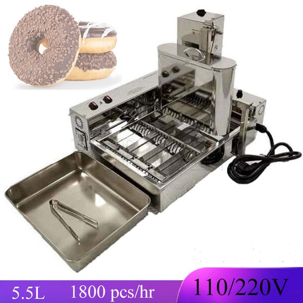 Machine à beignets automatique commerciale 4 rangées Mini fabricant de beignets à frire en acier inoxydable 304 2000W 110V 220V