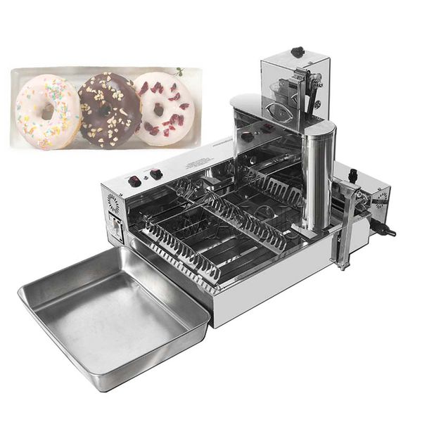 Máquina automática de Donuts para freír comercial, fabricante de Donuts de acero inoxidable, 2000W, 110V/220V, Donut 1800pcs/h