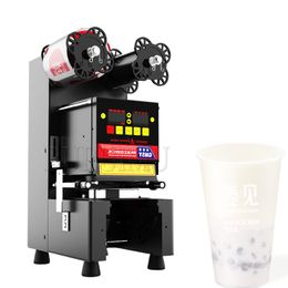 Automatische Drink Cup Sealer Melk Thee Winkel Plastic Papier Cup Sluitmachine voor 8.8/9.5 CM Elektrische Bubble thee Film Voor Business220V