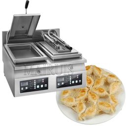 Machine automatique de cuisson de boulettes frites, Machine commerciale de Gyoza, cuiseur de petits pains frits