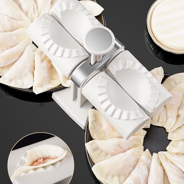 Máquina automática para hacer bolas de masa, molde para hacer raviolis perezosos, fácil operación, molde para bolas de masa hervida de doble cabezal, accesorios para hornear