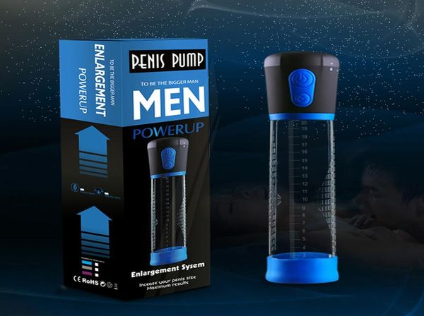 Bomba de pene eléctrica automática Agrandación de la bomba de vacío Prolongo de la ampliación del pene del pene del pene Juguete del sexo adulto para hombres Gays C19030307344220