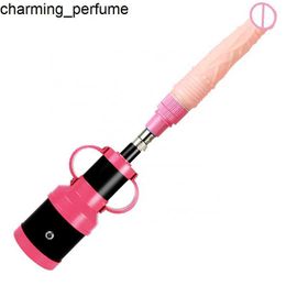 Machine de masturbation féminine féminine à arme de poing télescopique électrique électrique / canon avec des jouets sexuels de gode poussée pour couple