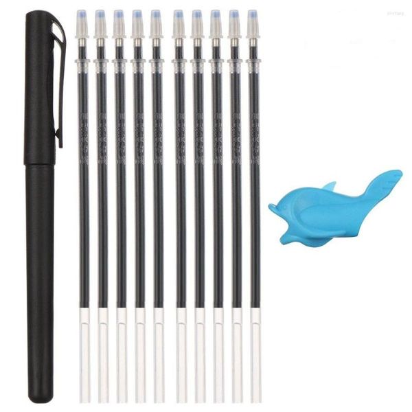 Kit de pluma de desvanecimiento automático, recarga que desaparece, bolígrafos mágicos de Gel de tinta azul Invisible, tablero de caligrafía, herramientas de práctica de escritura a mano