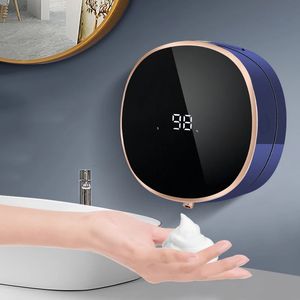 Distributeurs automatiques de savon en mousse pour salle de bain, machine à laver les mains intelligente avec chargement USB, trois couleurs, matériau ABS de haute qualité 240226