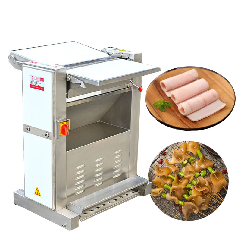 Máquina automática de descascar carne de porco fresca para lubrificar o separador de pele para fazer pele de porco divisor de pele de porco fresco