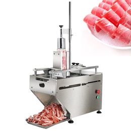 Máquina automática de rodajas de carne congelada, cortadora de carne, salchicha, tocino, carne, cordero, cortadora