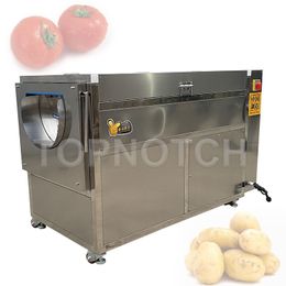 Automatische fruit plantaardige wasmachine en peeling machine aardappel radijs zoete shell varkenshoef schoner