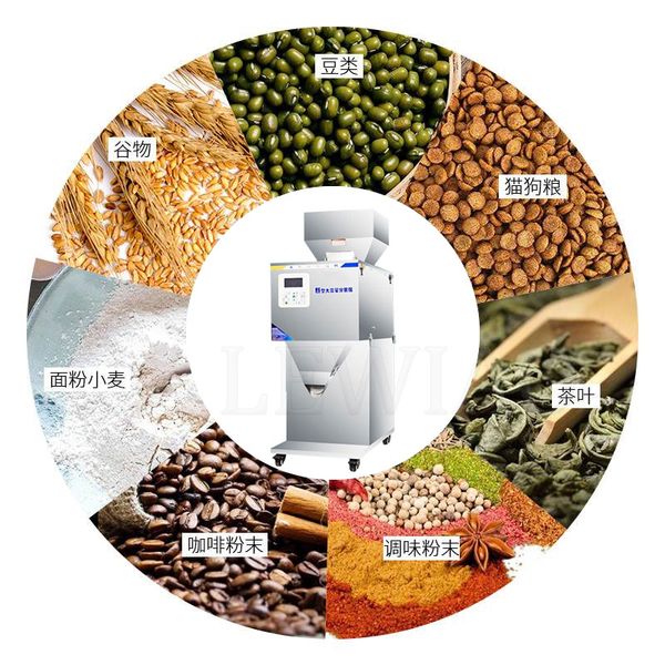 Máquina automática de llenado de gránulos, dispensador de nueces y granos de café, máquina de pesaje para embalaje, máquina de llenado de té