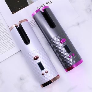 Rizador de cabello automático Carga USB Rizador de cabello Rizos Ondas Herramientas de peinado del cabello Inalámbrico Cerámica Rizado Giratorio Styler Mujeres 220819