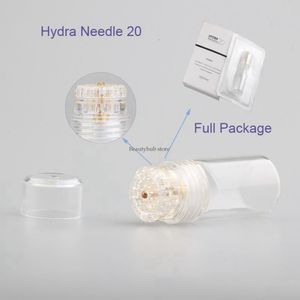 Automatische Hydra Needle 20 Pins Fles Aqua Micro Channel Mesotherapie Goudnaalden Fijn aanraaksysteem Derma Roller Serum Applicator524