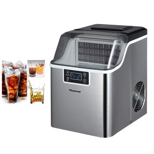 Máquina automática para hacer hielo, máquina eléctrica comercial para hacer hielo en cubos para Bar, café, tienda de té con leche