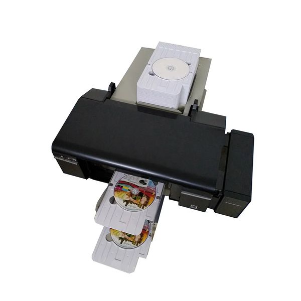 Máquina de impresión de inyección de tinta con tarjeta de PVC, disco CD, DVD, industrial automática, para impresora Epson L800 con 50 bandejas de CD y 2 bandejas de tarjetas de PVC
