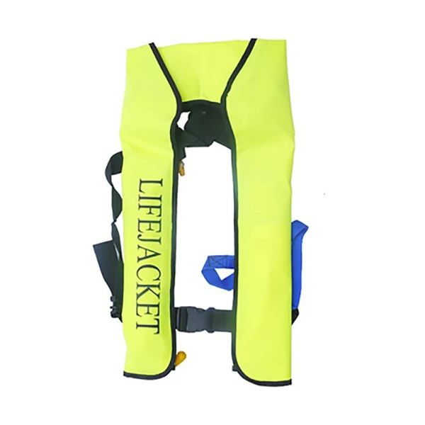 Gilet de sauvetage gonflable automatique gilet de pêche de natation Sports nautiques surf Kayak Ski pêche marine sauvetage gilet de sauvetage de sécurité 231228