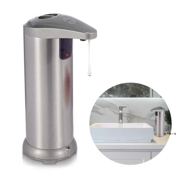 Automático, sensor de movimiento infrarrojo, plato de acero inoxidable, dispensador automático de jabón de manos sin líquido para baño/cocina, resistente al agua RRF12856
