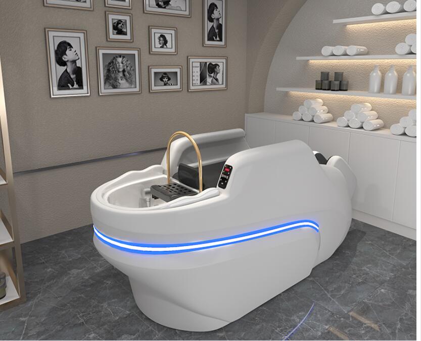 Automatisk intelligent elektrisk massage schampo säng barbershop special hårbehandling vatten cykelniga sängsalongmöbler, salong schampo säng