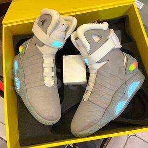 Automatische Veters Air Mag Sneakers Marty Mcfly's Led Outdoor Schoenen Man Back To The Future Glow In The Dark Grijze Laarzen Mcflys Mags Met Doosmaat 40-47