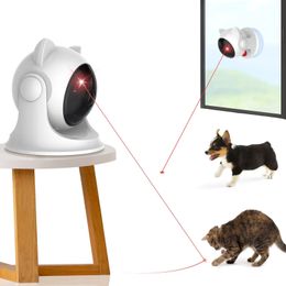 Láser automático Juguetes para gatos Robot inteligente interactivo Cachorro Perro Gatito Juguete eléctrico Teaser Recargable Suministros para mascotas 240314