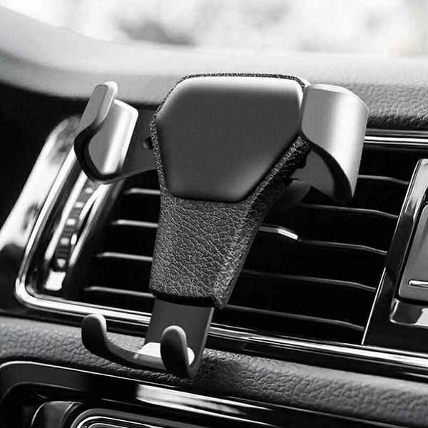 Verrouillage automatique Gravity Universal Air Vent GPS Supports de téléphone portable Car Mount Stand Grille Buckle Type Compatible avec tous les smartphones Apple iPhone Android