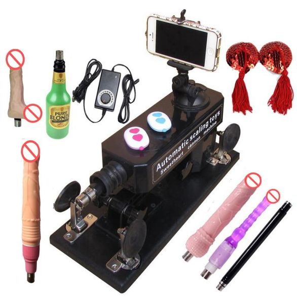 Machines automatiques de sexe pour faire l'amour Machine de masturbation rétractable de 6 cm Vitesses réglables Machines d'amour Jouets sexuels pour hommes et femmes4892086