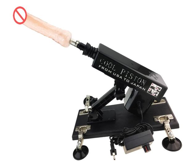 Automático Make Love Sex Machines Pistola 6 cm Máquina de masturbación retráctil Velocidades ajustables Máquinas sexuales Juguetes sexuales para hombres y Wo3794558