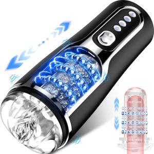 Masturbateur masculin automatique 4D réaliste vagin Masturbation télescopique Rotation jouets sexuels pour hommes produits pour adultes 18 240117