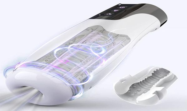 Copa de masturbator masculina automática Silicona Vagina Sexo Juguetes para hombres Adultos 18 77 Modos Vibración Suction Oral Pussy Pussy BlowJob1357111