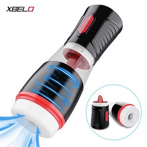 Masturbador masculino automático, máquina de succión potente, estimulación para lamer la lengua, masturbación de glande, juguete sexual para hombres