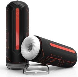 Automatische mannelijke masturbators trillen Masturbator Cup met 7 stuwkrachtverwarmingsmodi Sex Toy Electric Pocket Pussy For Man