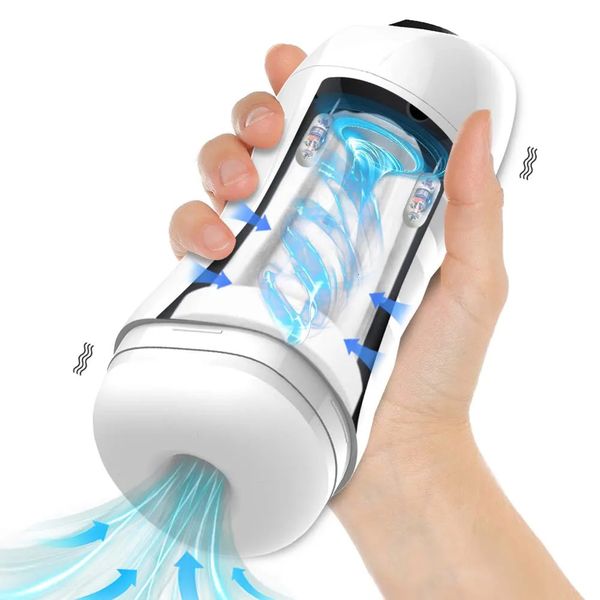 Automático masculino chupando mastubator vibración mamada máquina masturbación taza juguetes sexuales productos para adultos para hombres masturbarse suministros 240105