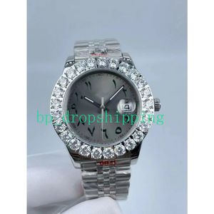 Automatische mechanische heren Watch 41 mm grote diamant goudgeel/groen/grijs/roze gezicht vol roestvrijstalen jubileum originele riem heren designer horloges