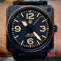 Relojes mecánicos automáticos Montre Luxe Original Bell Ross Reloj para hombre Commando Negro Relojes de diseño de acero inoxidable Reloj de lujo para hombres de alta calidad Dhgate Nuevo