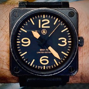 Automatische mechanische relojes Montre Luxe Originele Bell Ross Mens Watch Commando Black roestvrijstalen ontwerper horloges hoogwaardige luxe mannen kijken dhgate nieuw