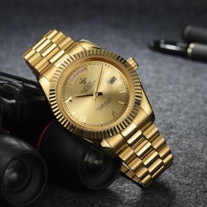 Automatische mechanische horloge LGXige Merk Mannen Top Luxe Romeinse Schaal Herenpols Waterdichte Dag Datumhorloges voor polshorloges
