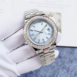 montres pour hommes montre de luxe montre mécanique automatique montres pour hommes bague extérieure en diamant bleu 41mm grand cadran montre-bracelet en acier inoxydable
