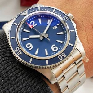 Automatisch mechanisch horloge Waterdicht herenhorloge 46 mm stalen band Blauw Zwart Zakelijk Mode Breit Super Ocean horloge