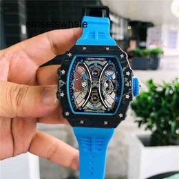 Automatic Mechanical Watches Business Date Mechanics Wristwatch Leisure Watch Rm53-01 Fully Automatic Mechanical Top Carbon Fiber Case Tap