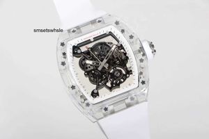 Montres mécaniques automatiques Superclone Superclone hommes mécanique Richa montre-bracelet suisse Rm055 céramique blanche transparente F79k
