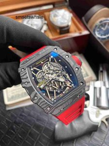 Montres mécaniques automatiques Wristwatch Factory Man Carbon Watch Mécanique concepteur RM35-02 Mouvement superclone entièrement automatique Sapphire