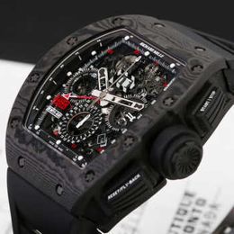 Автоматические механические наручные часы Швейцарские спортивные часы Наручные часы Richarmilles Mills RM1102NTPT Limited Edition GMT Two Times Mens Fashion Leisure Busine WNFRK