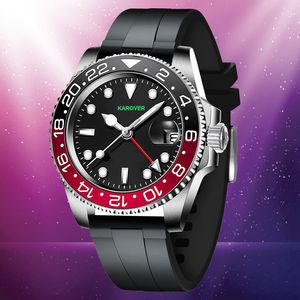 Relojes de lujo automáticos para hombre Movimiento de reloj de moda Banda de acero inoxidable de 40 mm Esfera negra luminosa resistente al agua para parejas Relojes de pulsera clásicos de negocios