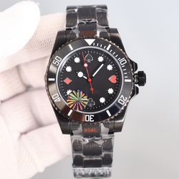 Automatisch mechanisch herenhorloge Horloges roestvrijstalen band Montre De Luxe waterdicht polshorloge 40 mm Poker Dinal es